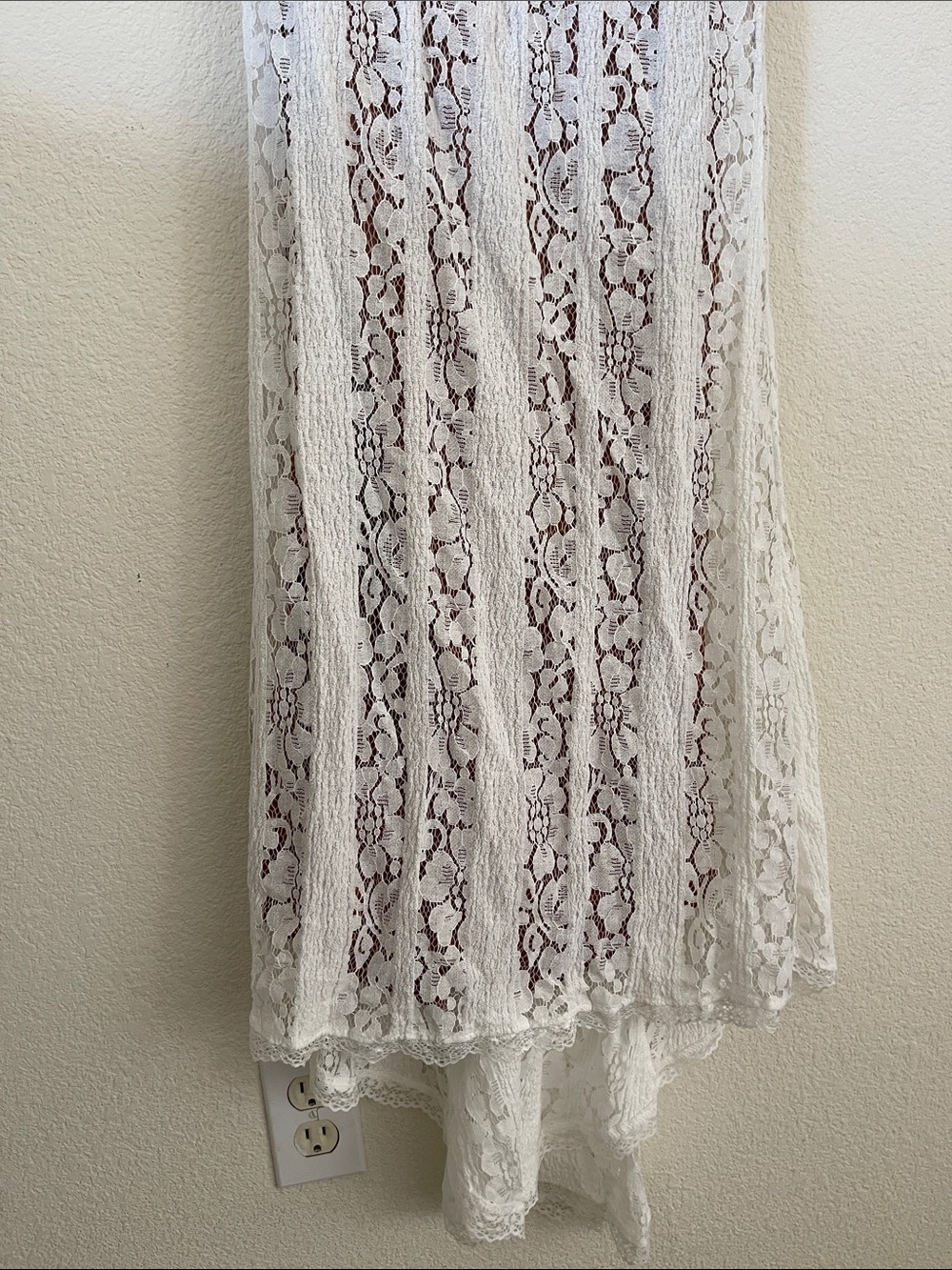 Maternity White Lace Off-Shoulder Maxi Dress - Picture 3 of 6